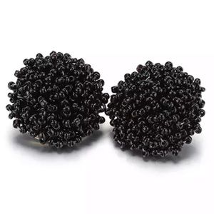 Black Seed Bead Earrings
